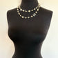 CHANEL 18V Classic Pearl CC Long Necklace Silver Hardware