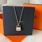 HERMES Amulettes Constance Pendant 18KT Rose Gold and Diamonds Necklace