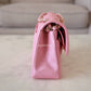 CHANEL 19S Iridescent Pink Caviar Small Classic Flap Light Gold Hardware