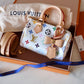 LOUIS VUITTON LV x TM White Multicolour Murakami Nano Speedy Gold Hardware