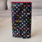 LOUIS VUITTON LV Black Murakami Multicolour Sarah Wallet Gold Hardware