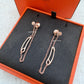 HERMES Chaine d’ Ancre Punk 18KT Rose Gold Earrings
