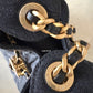 CHANEL 26P Black Washed Denim Small 25 Bag Gold Hardware