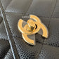 CHANEL 23S Black Caviar Wallet on Chain with Bag Charm Gold Hardware