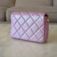 CHANEL 21K Iridescent Pink Caviar My Perfect Square Mini Flap Bag Gold Hardware