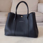 HERMES Garden Party 36 Noir Black Bag Palladium Hardware Stamp U