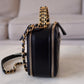 CHANEL 23S Black Lambskin Pick Me Up Quilted Vanity Case Camera Bag Gold Hardware