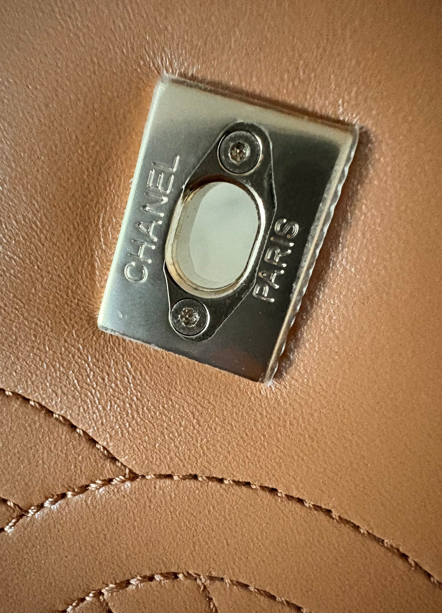 CHANEL Dark Beige Small Trendy Flap Bag Light Gold Hardware