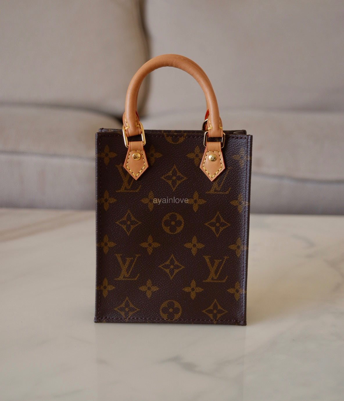 LOUIS VUITTON Petit Sac Plat Monogram Bag