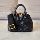 LOUIS VUITTON LV Alma BB Black Calfskin Bubblegram Bag Gold Hardware