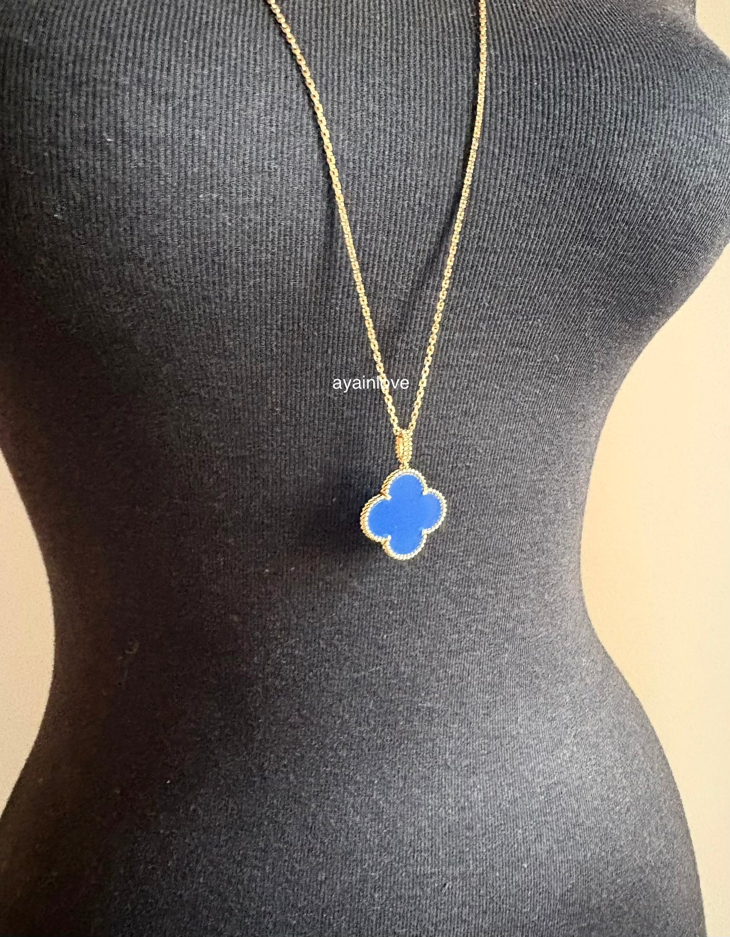 Van Cleef Arpels VCA 1 Motif Agate Magic Alhambra Long Necklace 18KT Yellow Gold