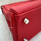 HERMES Kelly 25 Geranium Togo Retourne Palladium Hardware X Stamp