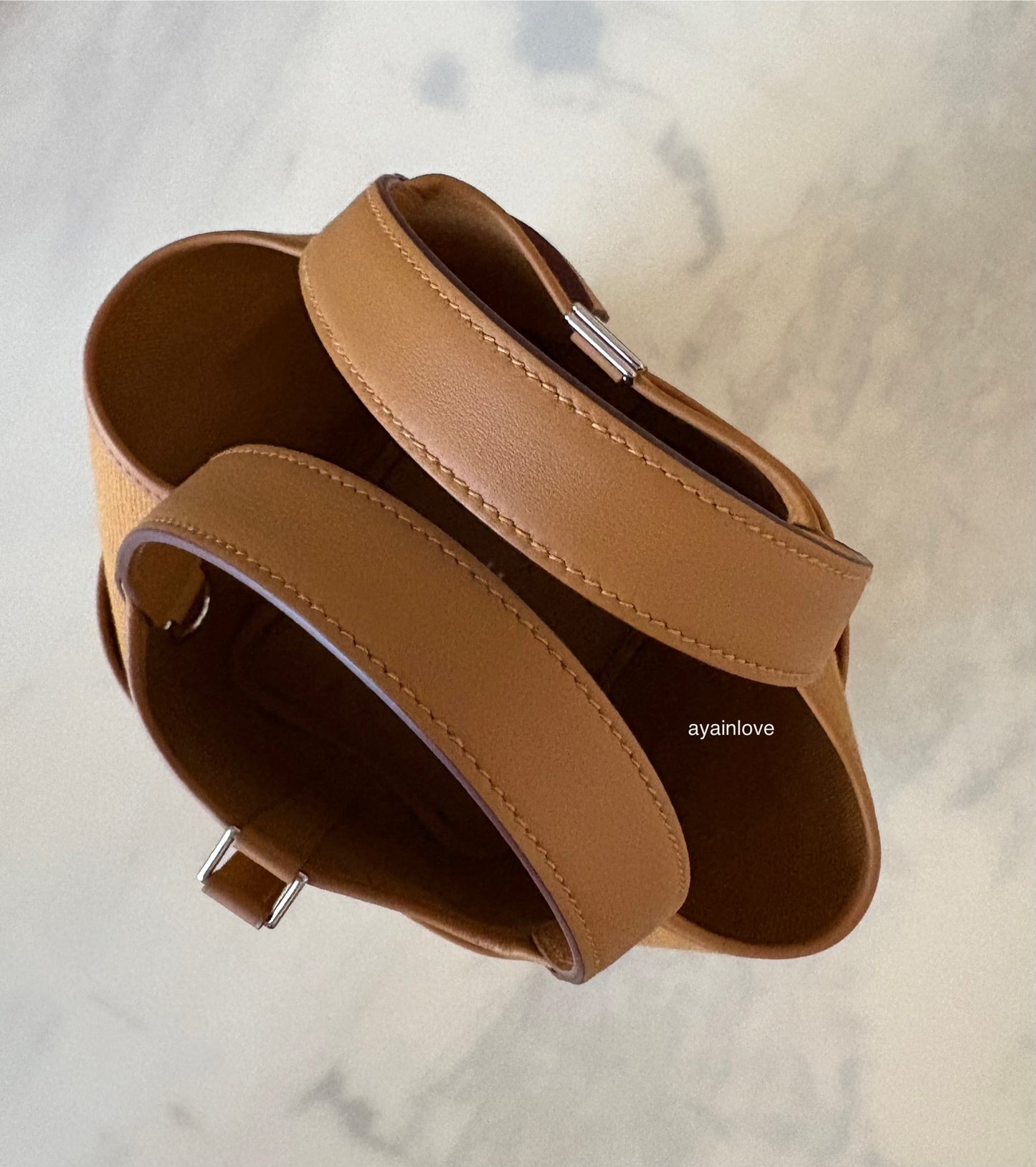 HERMES Picotin 18 Cargo Swift/Toile Canvas Sesame Palladium Hardware B Stamp