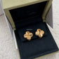 VAN CLEEF ARPELS VCA 18KT Yellow Gold Guilloche Vintage Alhambra Earrings