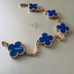 Van Cleef Arpels VCA 5 Motifs Agate Bracelet 18KT Yellow Gold Vintage Alhambra 2025