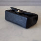 CHANEL 18B Black Caviar Quilted Rectangular Mini Flap Bag Light Gold Hardware