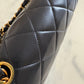CHANEL Vintage Black Quilted Lambskin Small Diana Flap Bag 24KT Gold Plated Hardware Series 3