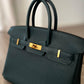 HERMES Birkin 25 Vert Cypress Togo Bag Gold Hardware U Stamp