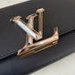 LOUIS VUITTON Black Calfskin Louise Pochette Clutch GM Bag