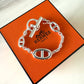 HERMES Farandole Sterling Silver Bracelet Size ST