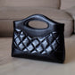 CHANEL Black Calfskin Mini 31 Shopping Bag Light Gold Hardware