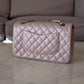 CHANEL 19S Iridescent Beige Lambskin Medium/Large Classic Flap Light Gold Hardware