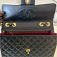 CHANEL Vintage Black Quilted Maxi XL Jumbo Classic Single Flap Oversized CC Bag 24KT Gold Plated Hardware Series 3