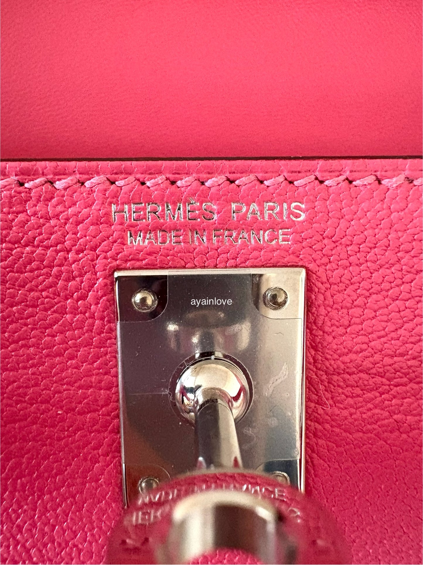 HERMES Mini Kelly 20 Pink Rose Lipstick Chèvre Mysore Palladium Hardware D Stamp