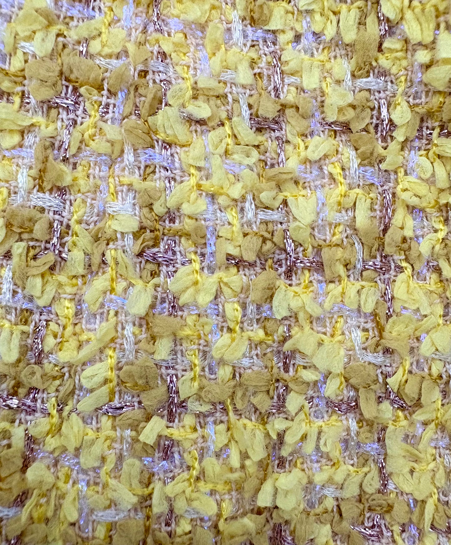 CHANEL 20P Yellow Fantasy Tweed Jacket Size 34FR