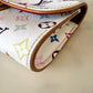 LOUIS VUITTON Courtney White Multicolour Murakami Clutch Bag Gold Hardware