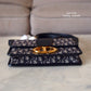 DIOR Montaigne 30 Blue Oblique Jacquard Medium Flap Bag Gold Hardware