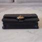 CHANEL 19S Chic Pearl Black Goatskin Flap Bag Gold Hardware