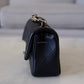 CHANEL 18B Black Caviar Quilted Rectangular Mini Flap Bag Light Gold Hardware