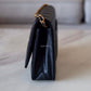 CHANEL Black Caviar Microchipped Classic Wallet On Chain Gold Hardware