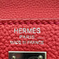 HERMES Kelly 25 Geranium Togo Retourne Palladium Hardware X Stamp