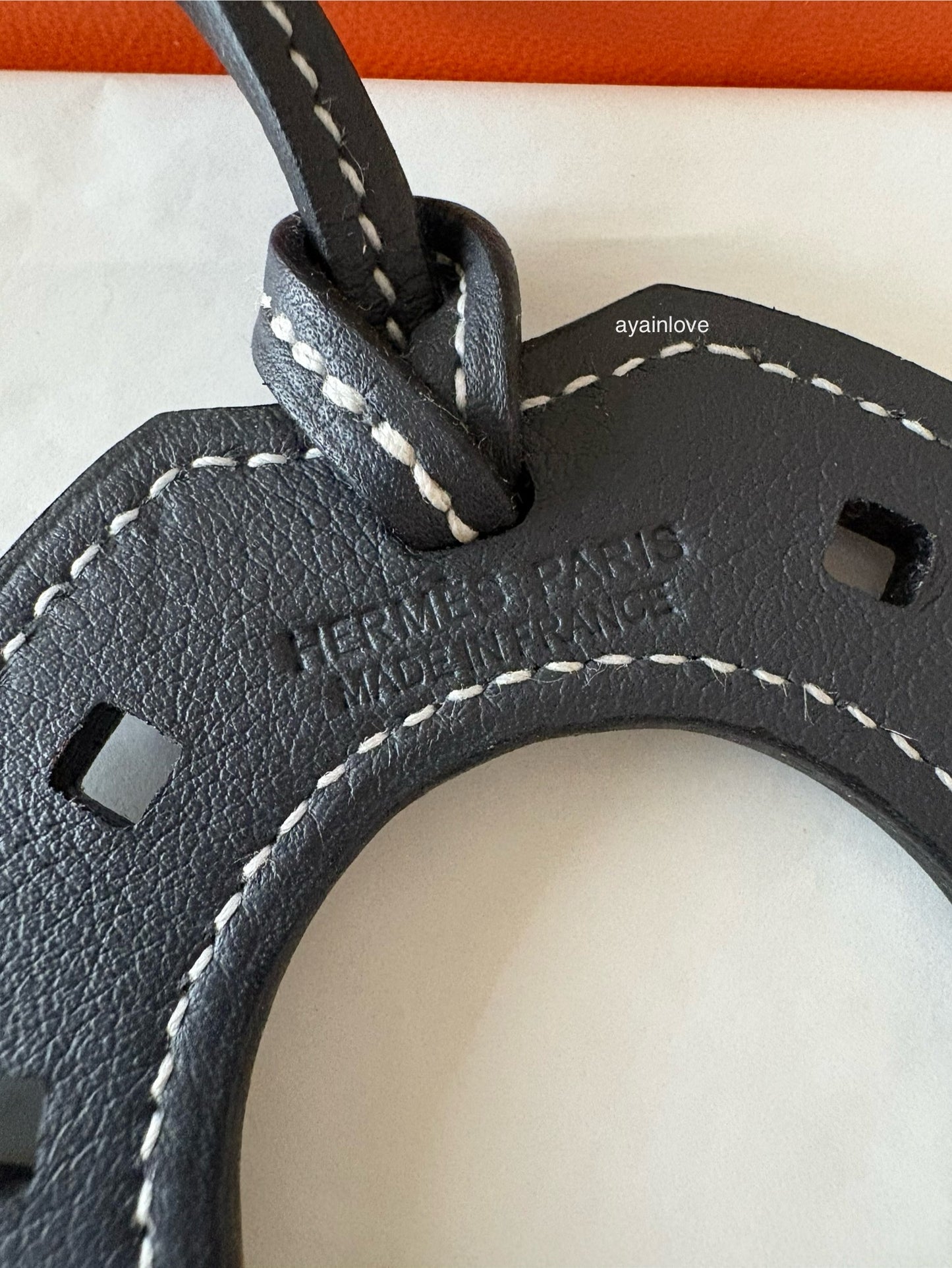 HERMES Black Horseshoe Bag Charm