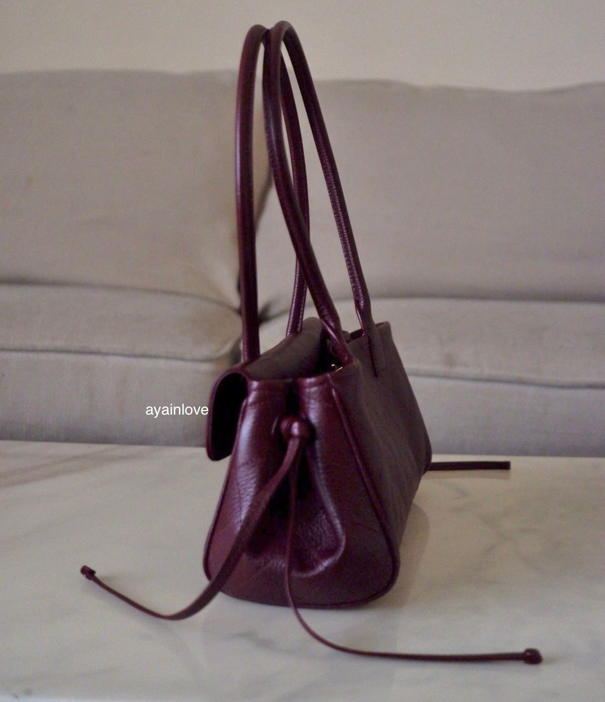 CHANEL 26S Burgundy Caviar Small Tote Urban Essential Bag Gold Hardware