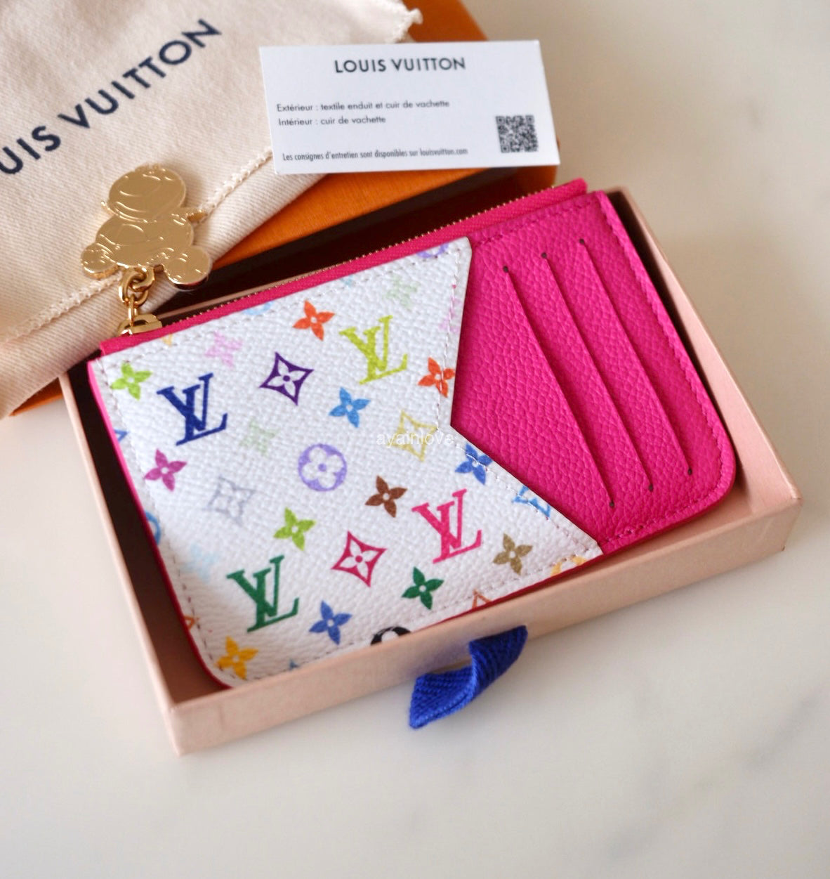 LOUIS VUITTON LV x TM Murakami Kawaii Pink Romy Cardholder