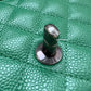 CHANEL Green Caviar Classic Quilted Rectangular Mini Flap Bag Ruthenium Hardware