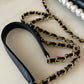 CHANEL 19S Chic Pearl Black Goatskin Flap Bag Gold Hardware