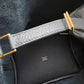 HERMES Picotin Lock 18 Caban Dark Blue Black Taurillion Clemence Gold Hardware K Stamp