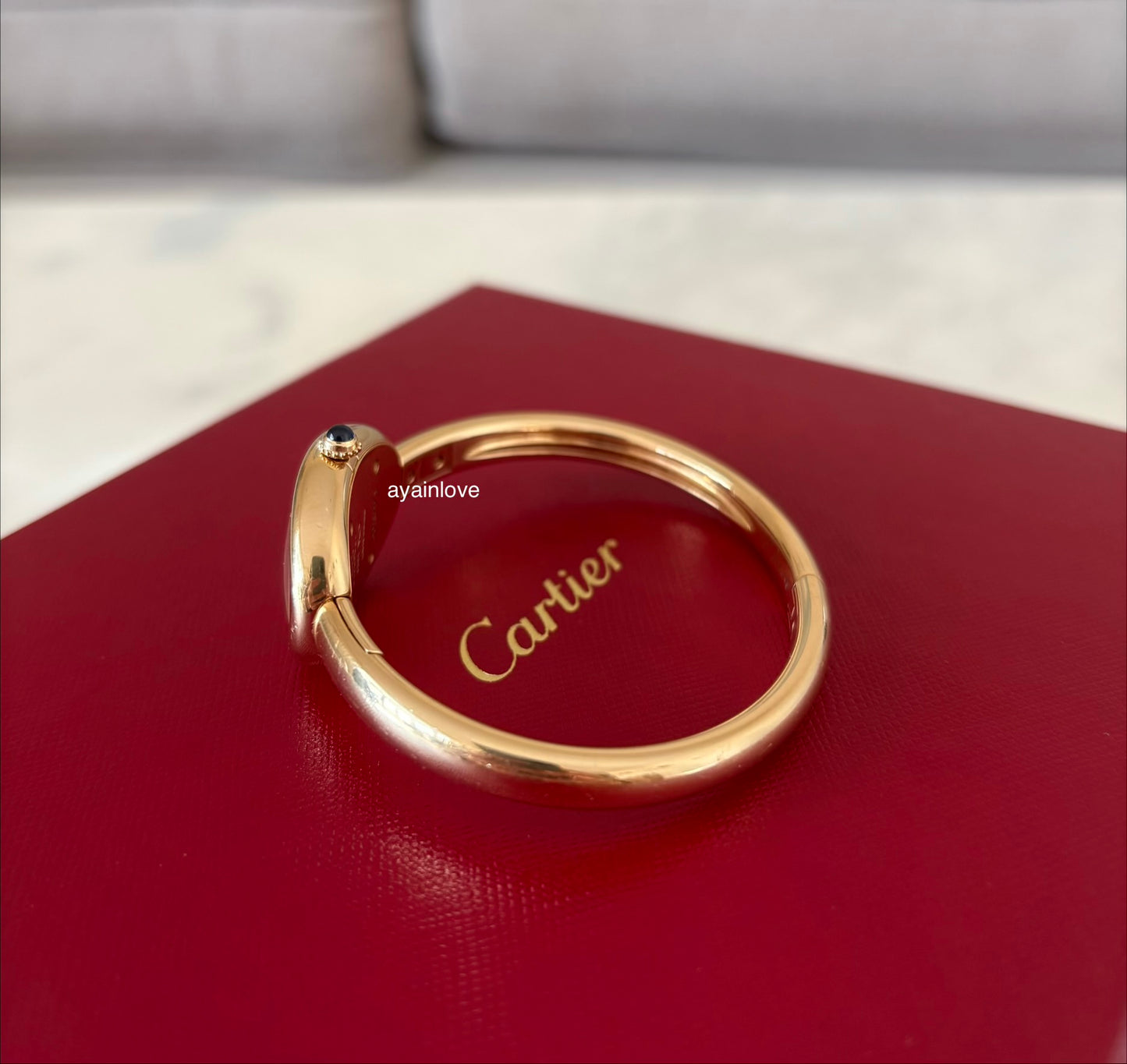 CARTIER 18KT Yellow Gold Baignoire 2025 Small Model Watch Size 17