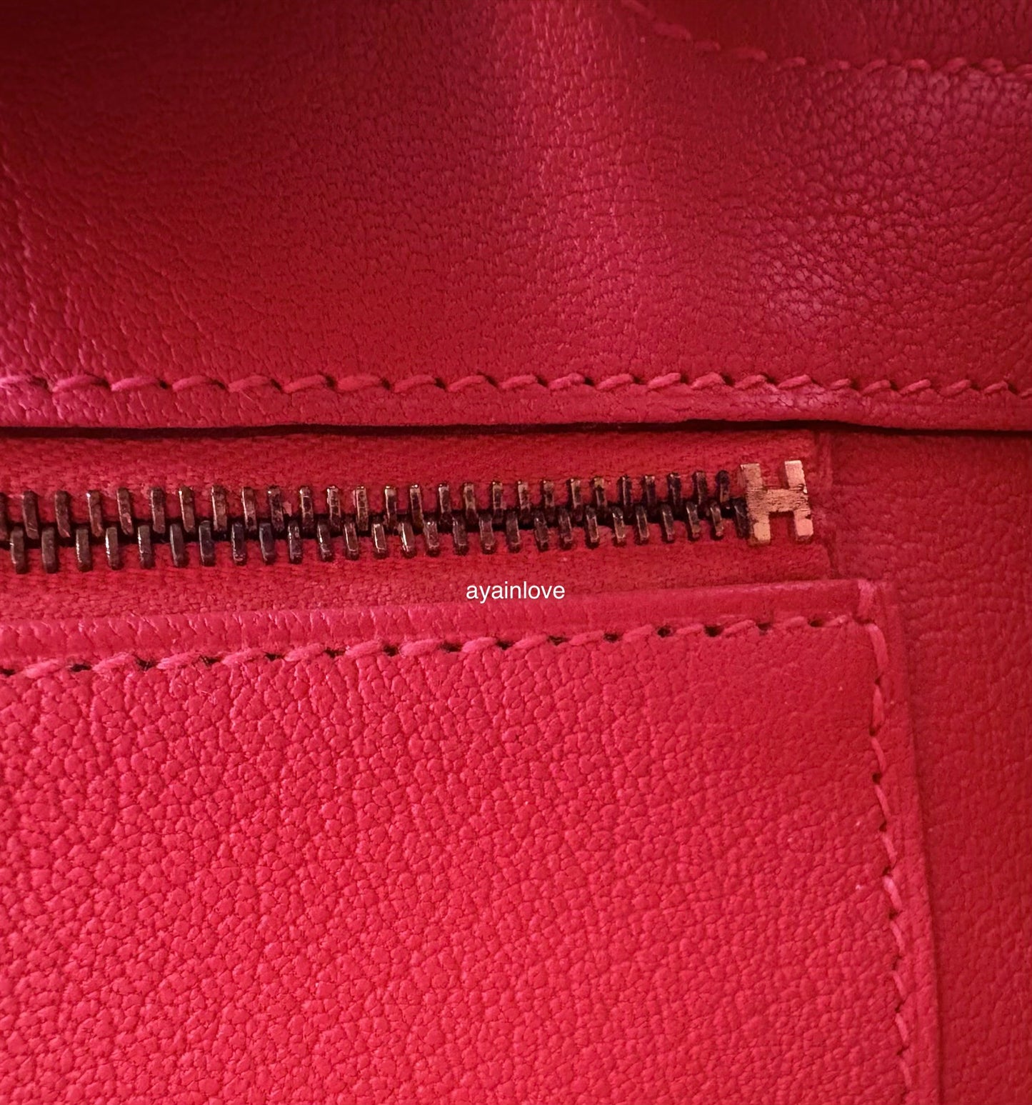 HERMES Birkin 35 Togo Rouge Pivoine Gold Hardware R Stamp