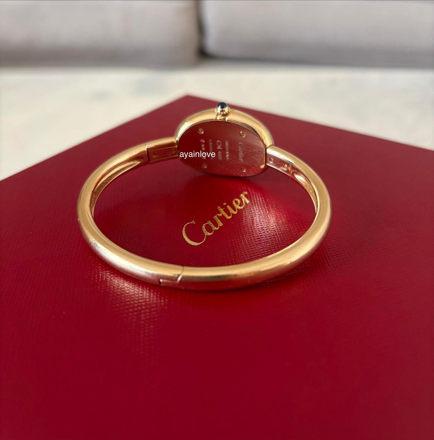 CARTIER 18KT Yellow Gold Baignoire 2025 Small Model Watch Size 17