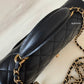 CHANEL Black Lambskin Top Handle Rectangular Mini Gold Hardware