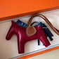 HERMES Rodeo PM Tricolour Rubis/Blue Sapphire/Fauve Bag Charm