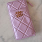 CHANEL 21S Pink Lilac Rose Clair 19 Phone Pouch Card Holder Gold Hardware