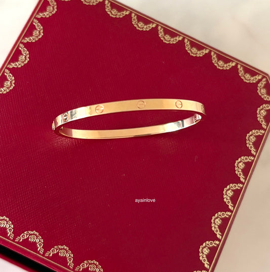 CARTIER 18KT Rose Gold LOVE Small Model Bracelet Size 16