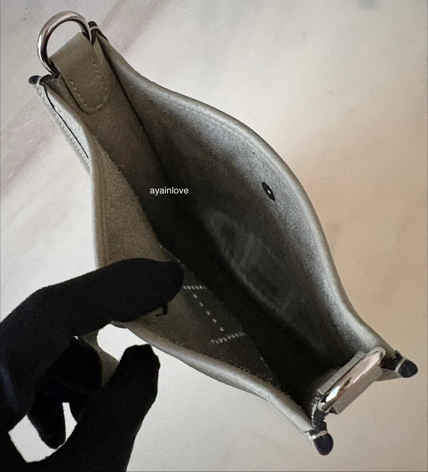 HERMES Mini Evelyne TPM 16 Amazone Sauge Green Clemence Palladium Hardware K Stamp