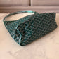 GOYARD Green Goyardine Hobo Boheme PM Bag with Blue Heart Stamp